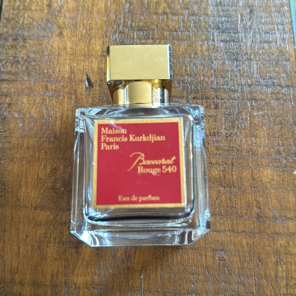 Empty baccarat bottle